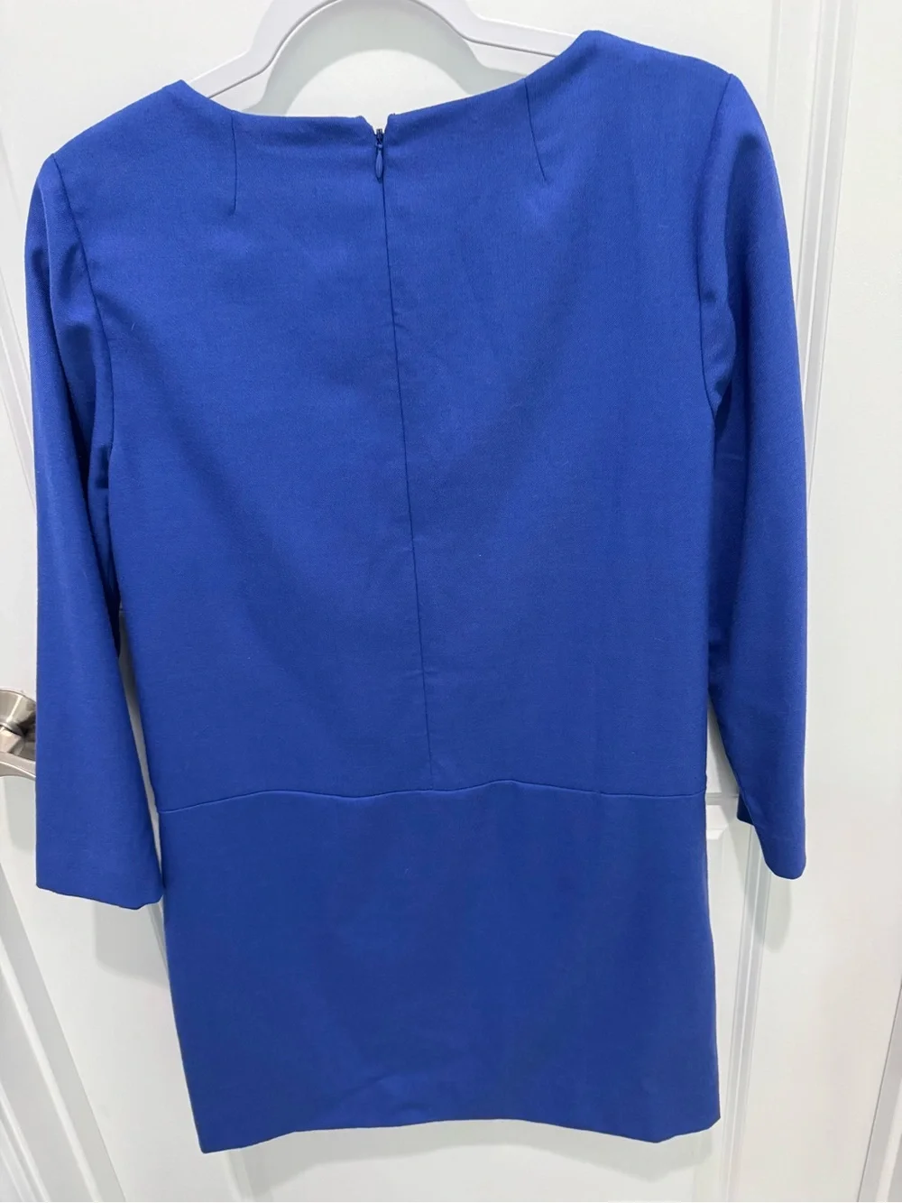 J Crew Royal Blue straight shift dress with 3/4 sleeves style 21834, NWT Size 4